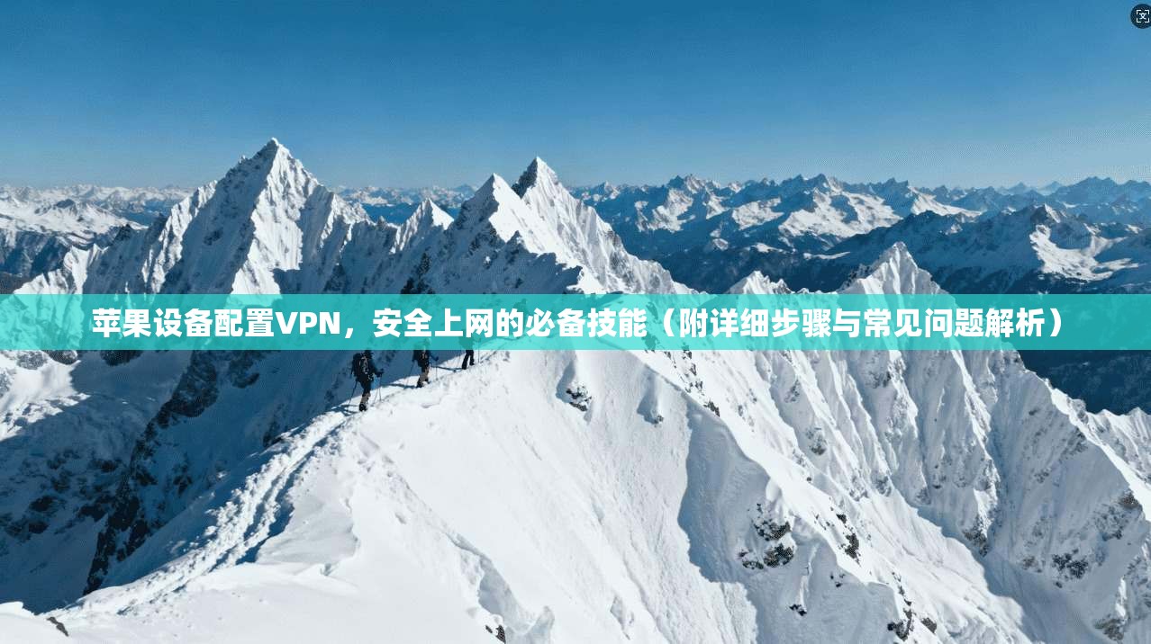 苹果设备配置VPN，安全上网的必备技能（附详细步骤与常见问题解析）