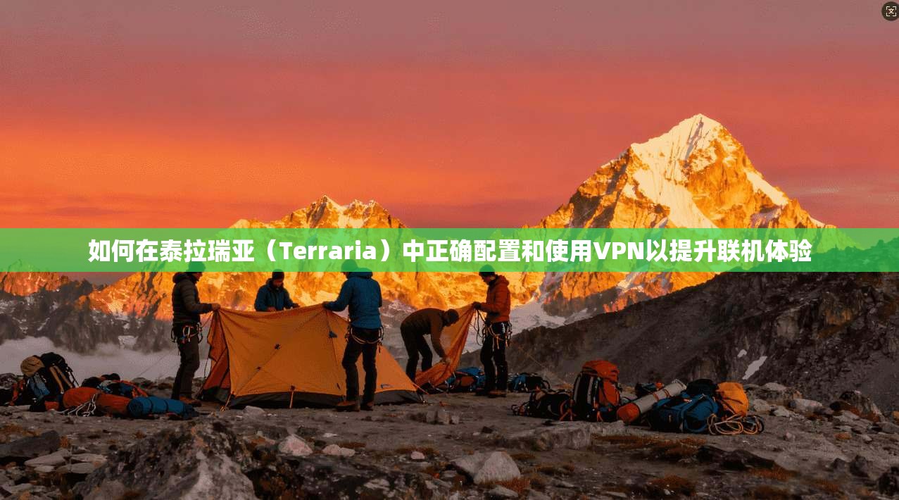 如何在泰拉瑞亚（Terraria）中正确配置和使用VPN以提升联机体验